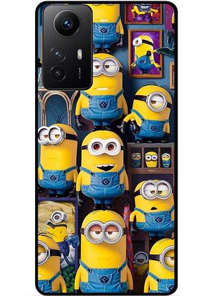 Силіконовий чохол бампер для xiaomi redmi note 12s з малюнком міньйони minion