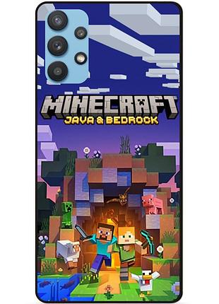 Силиконовый бампер чехол для samsung a32 с картинкой майнкрафт minecraft
