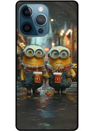 Силиконовый чехол бампер для iphone 14 pro с картинкой миньоны minion