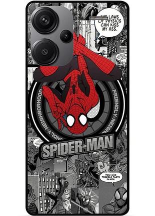 Силиконовый бампер чехол для xiaomi redmi note 13 pro plus 5g человек паук spider man