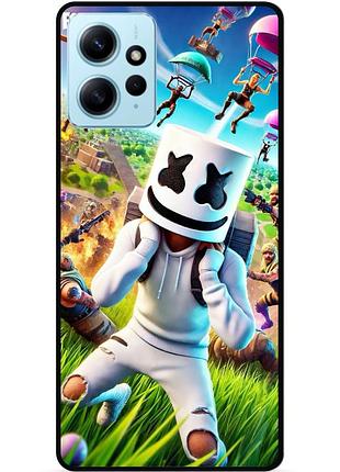 Силиконовый чехол бампер для xiaomi redmi note 12 с рисунком фортнайт fortnite