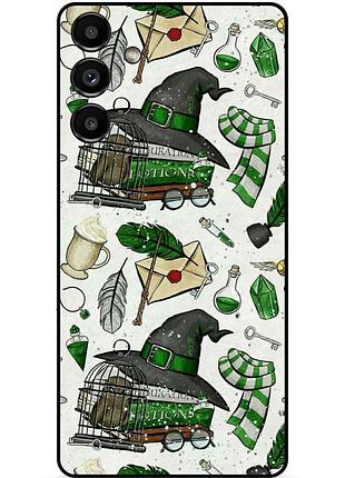 Силиконовый бампер чехол для samsung s20 fe с картинкой слизерин slytherin гарри поттер harry potter