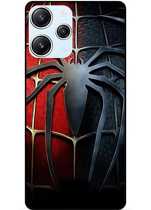Силиконовый бампер чехол для xiaomi redmi 12 с рисунком человек паук spider man