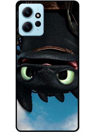 Чехол силиконовый для xiaomi redmi note 12 с картинкой как приручить дракона dragon