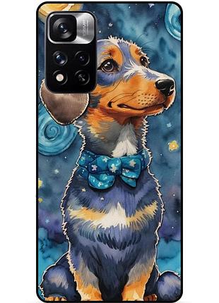 Силиконовый бампер чехол для xiaomi redmi note 11 pro plus 5g с рисунком пес звездная ночь ван гог