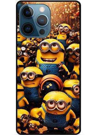 Силіконовий чохол бампер для iphone 15 pro max з малюнком міньйони minion