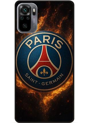 Силіконовий чохол бампер для xiaomi redmi note 10 з малюнком psg псж