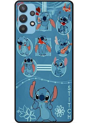 Силиконовый бампер чехол для samsung a13 4g лило и стич stitch