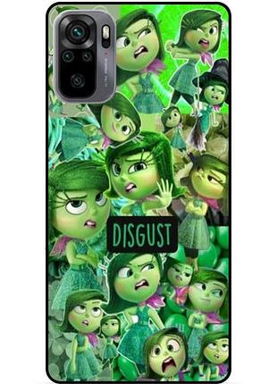 Чехол силиконовый бампер для xiaomi redmi note 10 с рисунком головоломка disgust