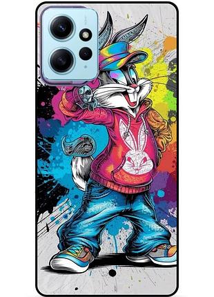 Чехол силиконовый бампер для xiaomi redmi note 12 с рисунком багз банни disney
