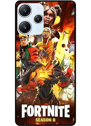 Силиконовый чехол бампер для xiaomi redmi 12 с рисунком fortnite marvel фортнайт марвел