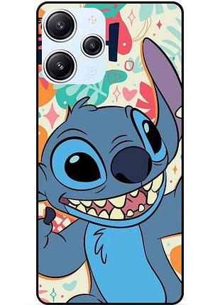 Силиконовый бампер чехол для xiaomi redmi 12 с рисунком stitch стич