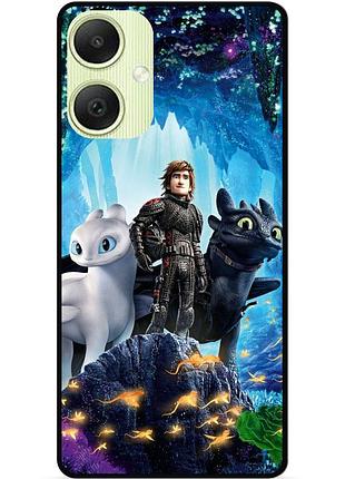 Силіконовий чохол бампер для samsung a04e з малюнком как приручить дракона