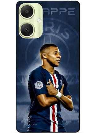 Силиконовый бампер чехол для samsung a06 с рисунком мбаппе псж mbappe