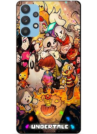 Силиконовый бампер чехол для samsung a32 с рисунком андертейл undertale