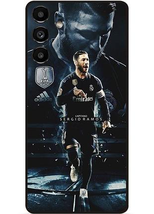Силиконовый чехол бампер для samsung s23 plus с рисунком sergio ramos серхио рамос