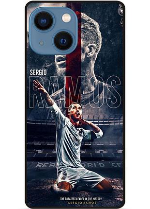 Чехол силиконовый бампер для iphone 13 с рисунком sergio ramos серхио рамос
