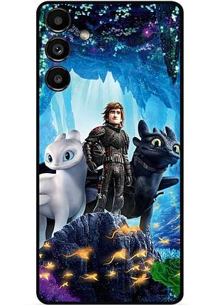 Чехол силиконовый для samsung a54 с рисунком как приручить дракона