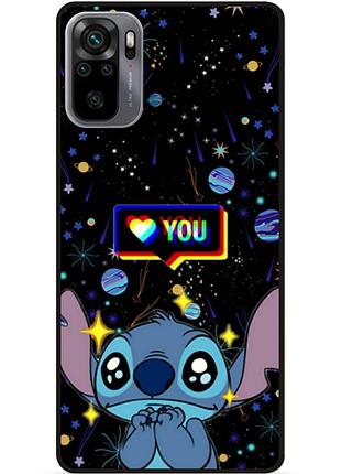 Силиконовый бампер чехол для xiaomi redmi note 10 лило и стич stitch