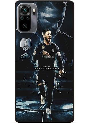 Силіконовий чохол бампер для xiaomi redmi note 10 з малюнком sergio ramos серхио рамос