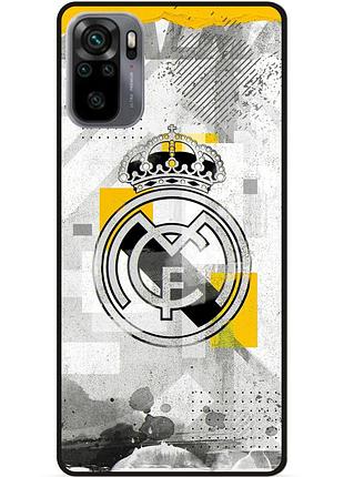 Чехол силиконовый бампер для xiaomi redmi note 10 с рисунком real madrid реал мадрид
