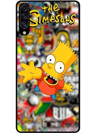 Чехол силиконовый бампер для samsung a50 с рисунком симпсоны simpsons бард