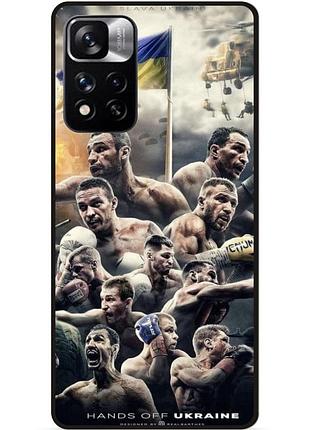 Чехол силиконовый бампер для xiaomi redmi note 11 pro plus 5g с рисунком бокс украина кличко усик