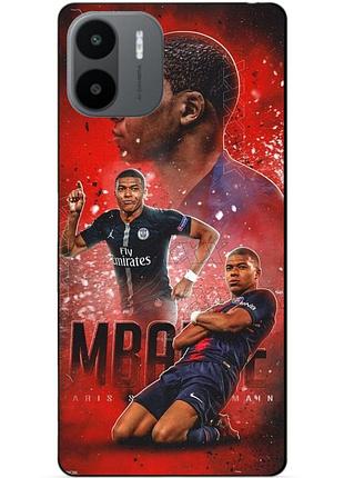 Силиконовый бампер чехол для xiaomi redmi a2 с рисунком мбаппе psg mbappe
