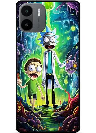 Силиконовый чехол бампер для xiaomi redmi a2 с рисунком рик и морти rick and morty