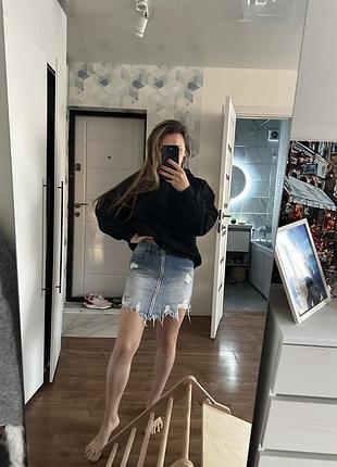 Джинсова спідниця міні