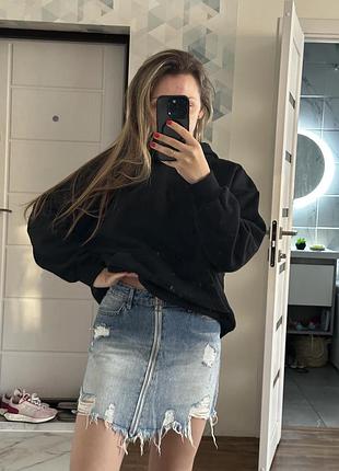 Джинсова спідниця міні 2