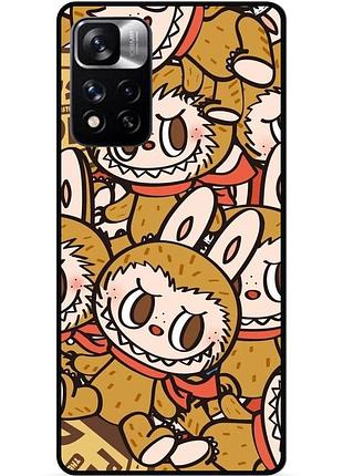 Силиконовый чехол бампер для xiaomi redmi note 11 pro plus 5g с картинкой labubu лабубу