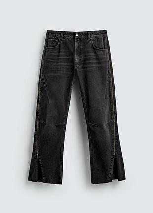 Джинсы zara flare fit 42 размер l, xl