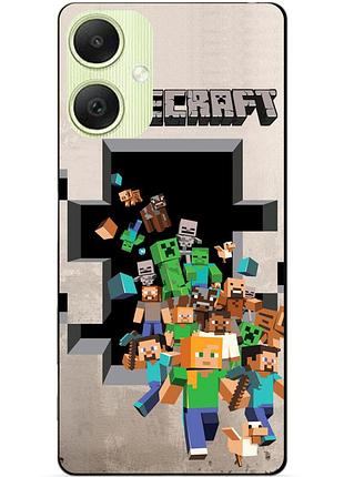 Силиконовый бампер чехол для samsung a06 с картинкой minecraft майнкрафт