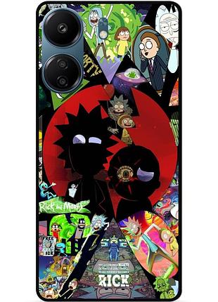 Силиконовый чехол бампер для xiaomi redmi a5 с рисунком rick and morty рик и морти