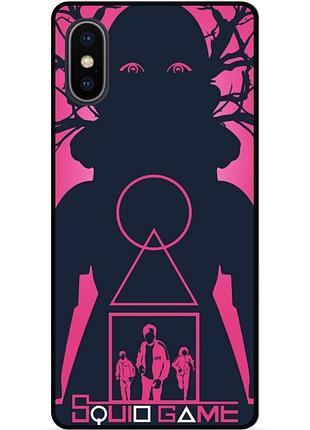 Силиконовый чехол бампер для iphone xr игра в кальмара squid game