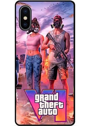 Силиконовый чехол бампер для iphone xs max gta гта