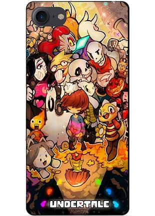 Силиконовый бампер чехол для iphone 8 с рисунком андертейл undertale