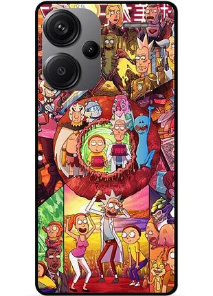 Силиконовый чехол бампер для xiaomi redmi note 13 pro plus 5g с картинкой rick and morty рик и морти