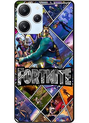 Силиконовый бампер чехол для xiaomi redmi 12 с картинкой фортнайт fortnite