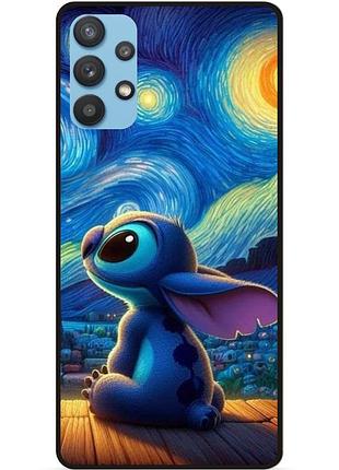 Силиконовый бампер чехол для samsung a52 stitch лило и стич