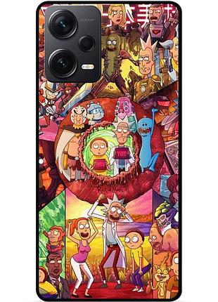 Силіконовий чохол бампер для xiaomi redmi note 12 pro 5g з малюнком rick and morty рік і морті