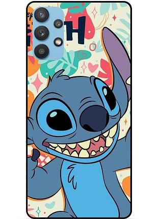 Силиконовый бампер чехол для samsung a53 с рисунком stitch стич
