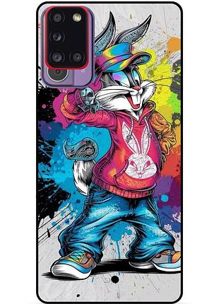 Чехол силиконовый бампер для samsung m51 с рисунком багз банни disney