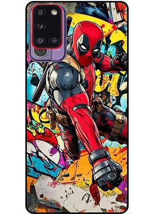 Чехол силиконовый бампер для samsung m51 с рисунком deadpool marvel дэдпул