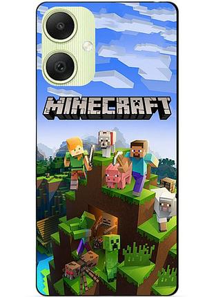 Силиконовый бампер чехол для samsung a06 с рисунком minecraft майнкрафт