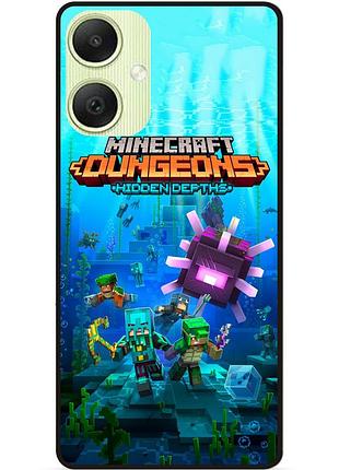 Силиконовый бампер чехол для samsung a06 с рисунком майнкрафт minecraft