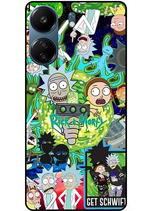 Силиконовый бампер чехол для xiaomi redmi a5 с рисунком rick and morty рик и морти