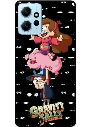 Силиконовый бампер чехол для xiaomi redmi note 12 с картинкой gravity falls гравити фолз