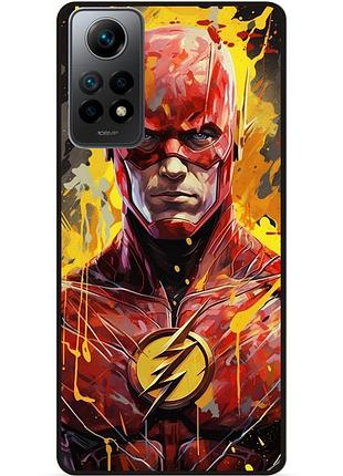 Силіконовий бампер чохол для xiaomi redmi note 11 з малюнком flash marvel человек молния